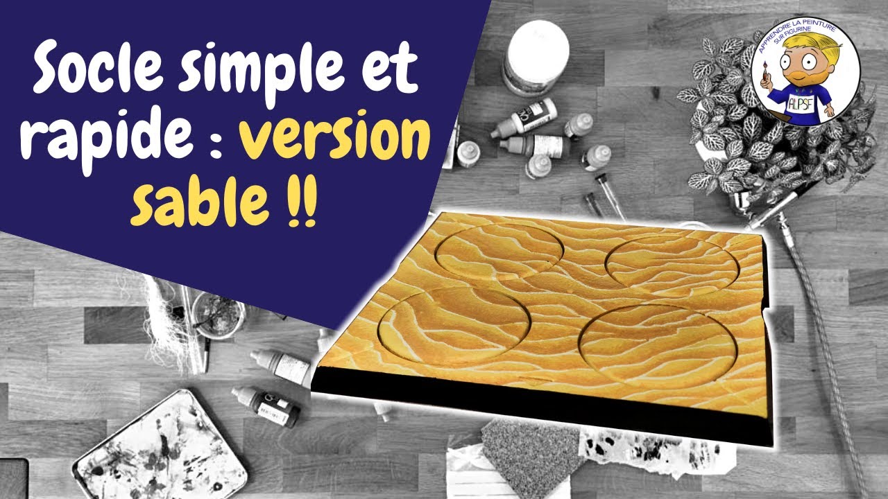 Tuto socle désertique en trompe l'oeil - apprendre la peinture sur figurine
