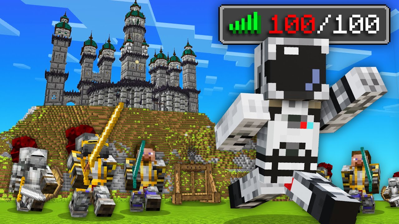 J'ai organisé un Combat Médiéval avec 100 Joueurs !