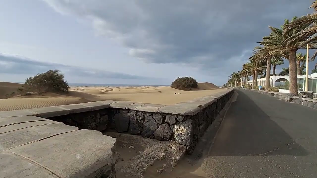 Playa del Ingles Hotel Santa Monica   Hotel Riu Palace Maspalomas   Mirador de las Dunas Walk