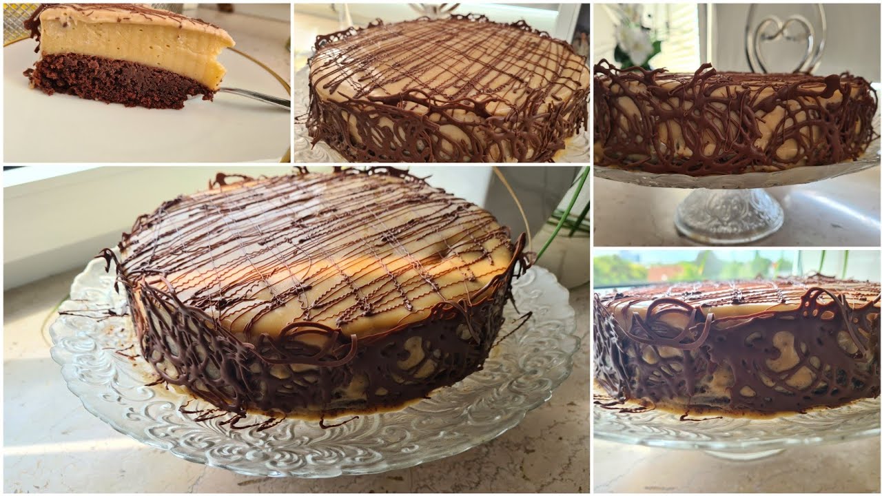 كيك بذوق الكراميل والشكلاطة بيضة واحدة حضري ألذ كيك بارد بدون خلاط كهربائي والطعم لا يقاوم