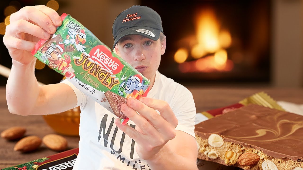 🎄🇪🇸 Обзор нового праздничного шоколадного батончика Nestlé Turrón | Дегустация испанского праздни...