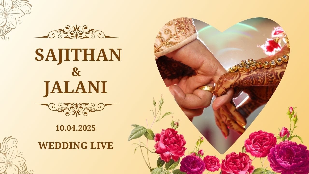 sajithan weds jalani wedding live 10.04.2025