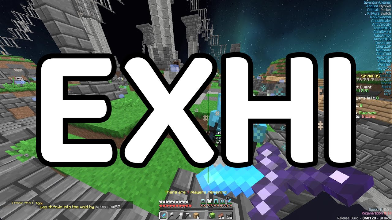 Exhibition - Hacking on Hypixel Skywars #10 - [Private Hacked Client]