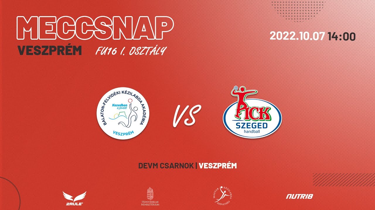 FU16 I. oszt&aacute;ly | BFKA Veszpr&eacute;m - Pick Szeged | 2022.10.07. 14:00