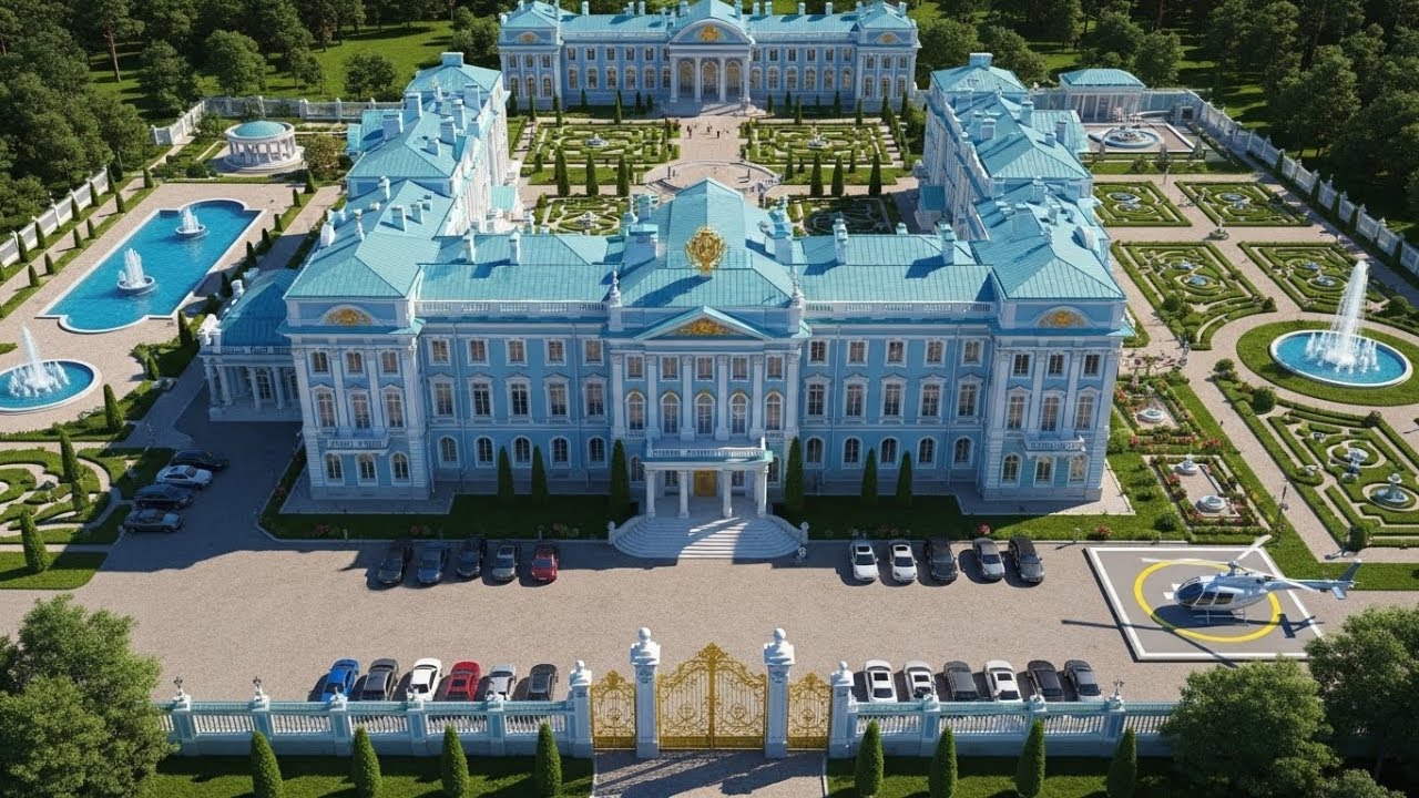 Inside the Sky Blue & Maroon Palace That Redefines Luxury!