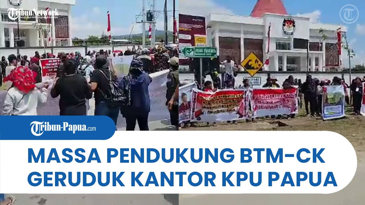 Massa Pendukung BTM-CK Geruduk Kantor KPU Papua: Kembalikan Suara Rakyat! & Copot Ketua KPU Biak