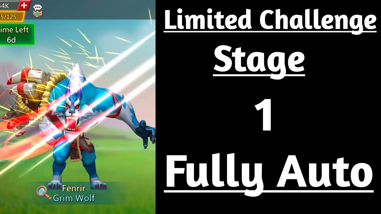Lords Mobile Limited Challenge Bloodlust Stage 1 Fully Auto