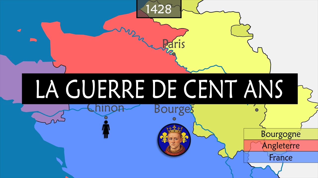 La guerre de Cent Ans - R&eacute;sum&eacute; sur cartes