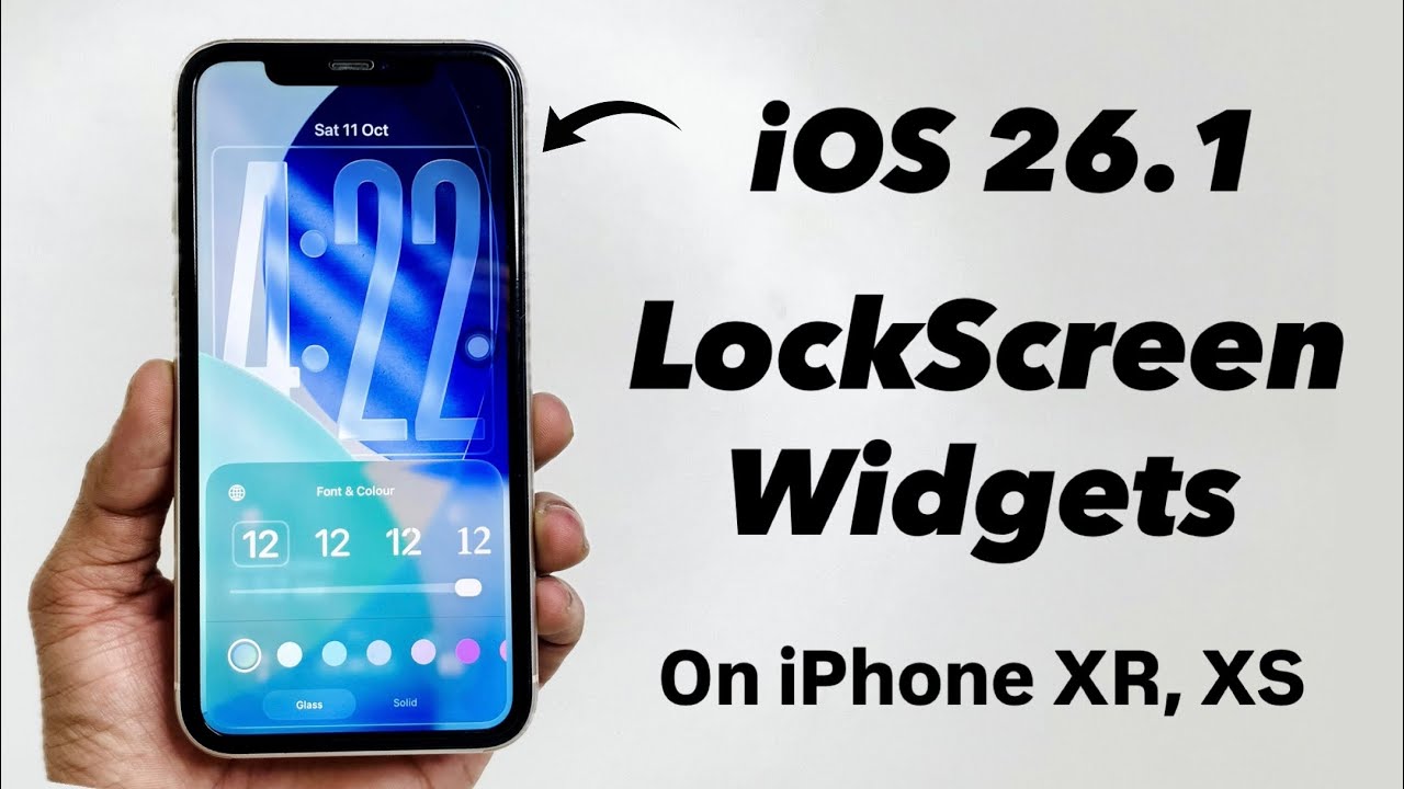 How to Install iOS 26.1 Liquid Glass UI Features in iPhone XS, XR
