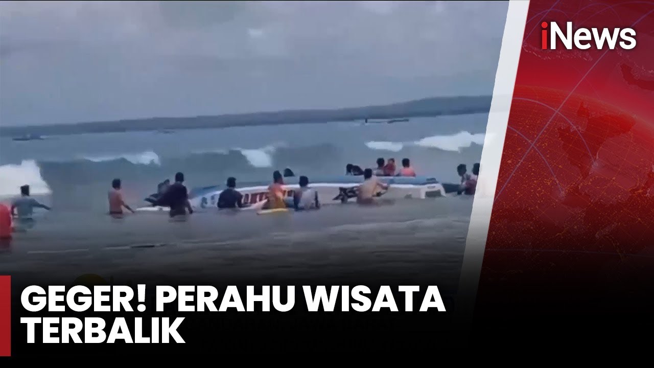 FULL  GEGER! Perahu Wisata Terbalik di Pantai Pangandaran | iNews Today | 03/04