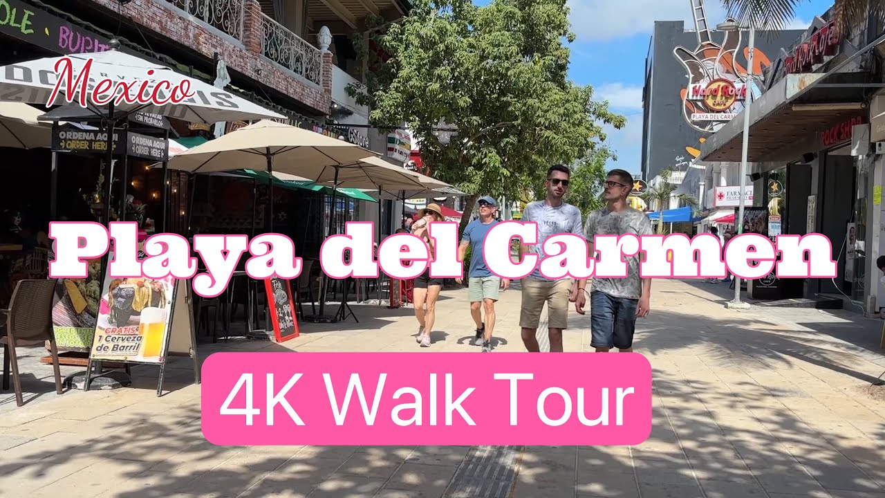 Пешая экскурсия по Плайя-дель-Кармен / Пятая авеню / Мексика 🇲🇽 / Февраль 2025 г.