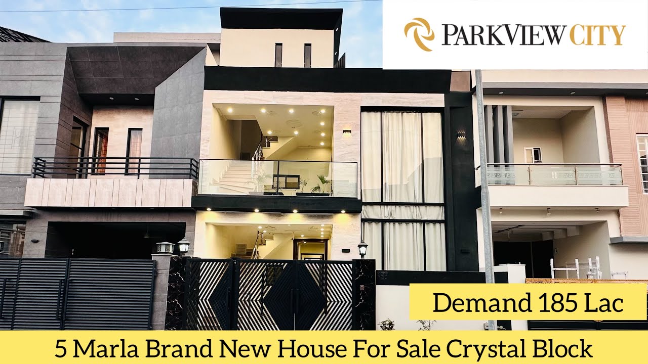 5 Marla Brand New House For Sale || Crystal Block || Park View City Lahore || Demand 185 Lac