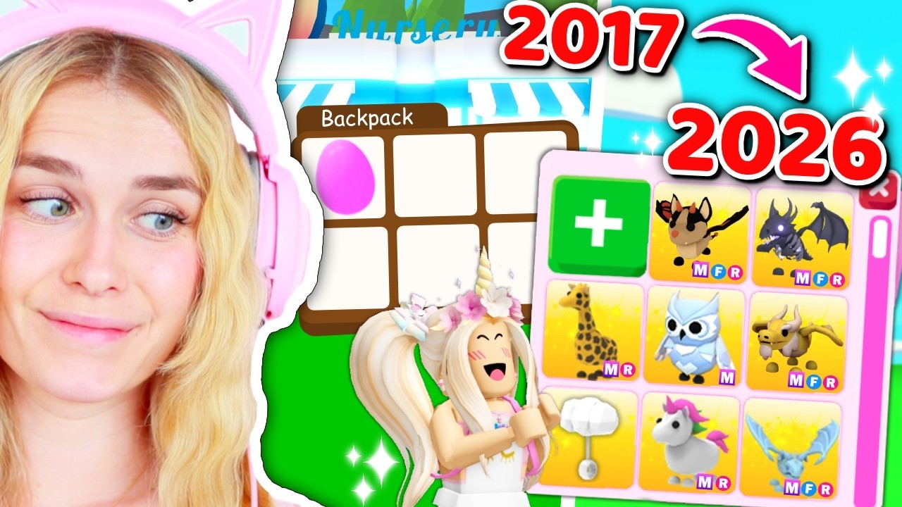 Мой инвентарь в Adopt Me после 9 лет игры...