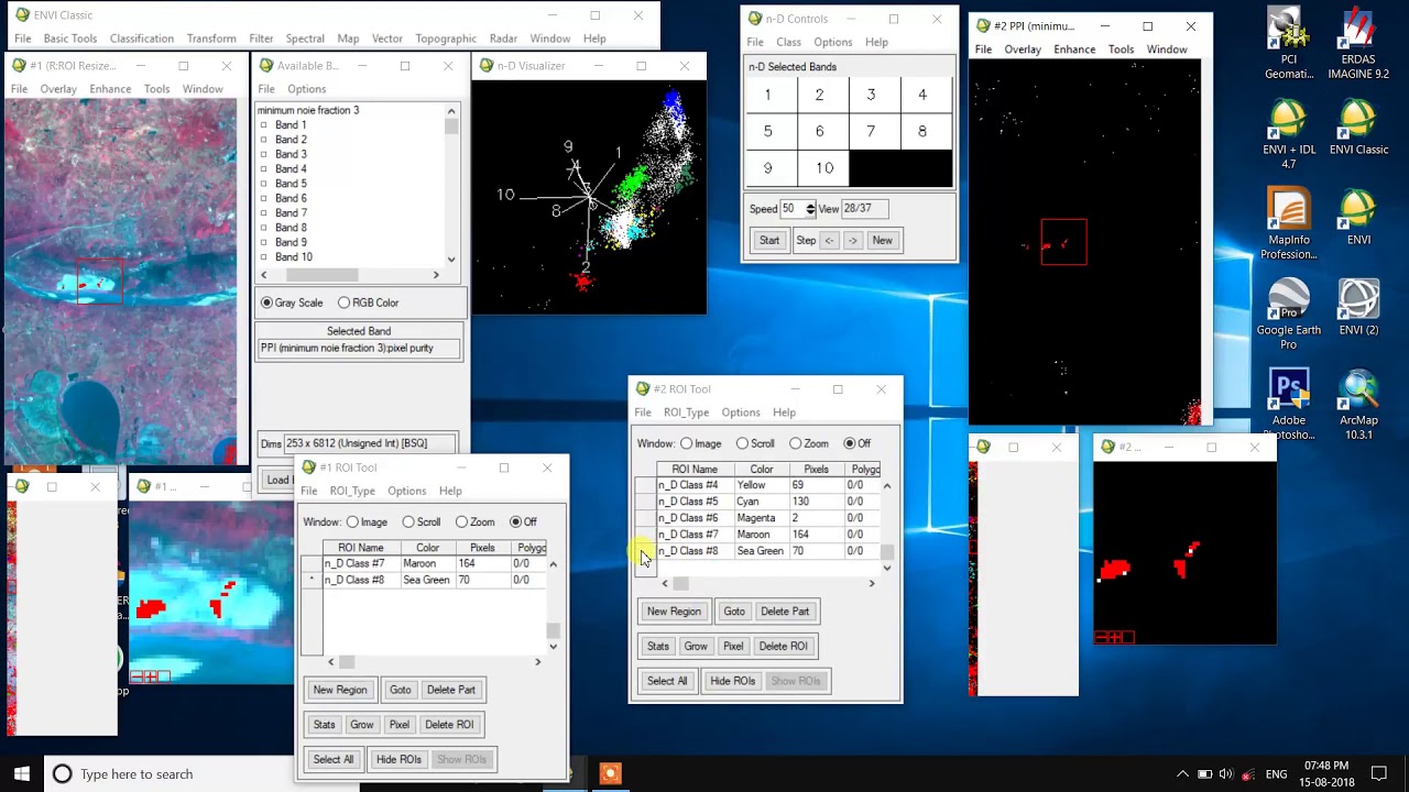 ENVI   ENDMEMBER COLLECTION OR  N DIMENSIONAL VISUALIZE OF HYPER SPECTRAL  DATA BY ENVI EPISODE 7
