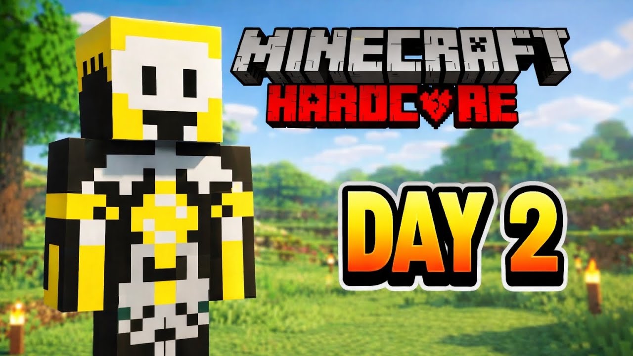 Day 2 of playing Minecraft hardcore (minecraft PE)