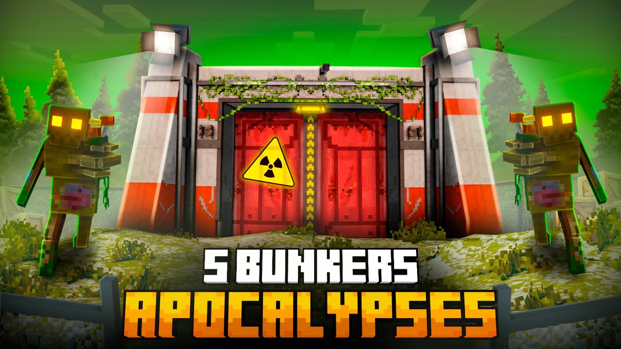 Я ВЫЖИЛ 5 АПОКАЛИПСИСА В РАЗНЫХ БУНКЕРАХ В МАЙНКРАФТЕ!