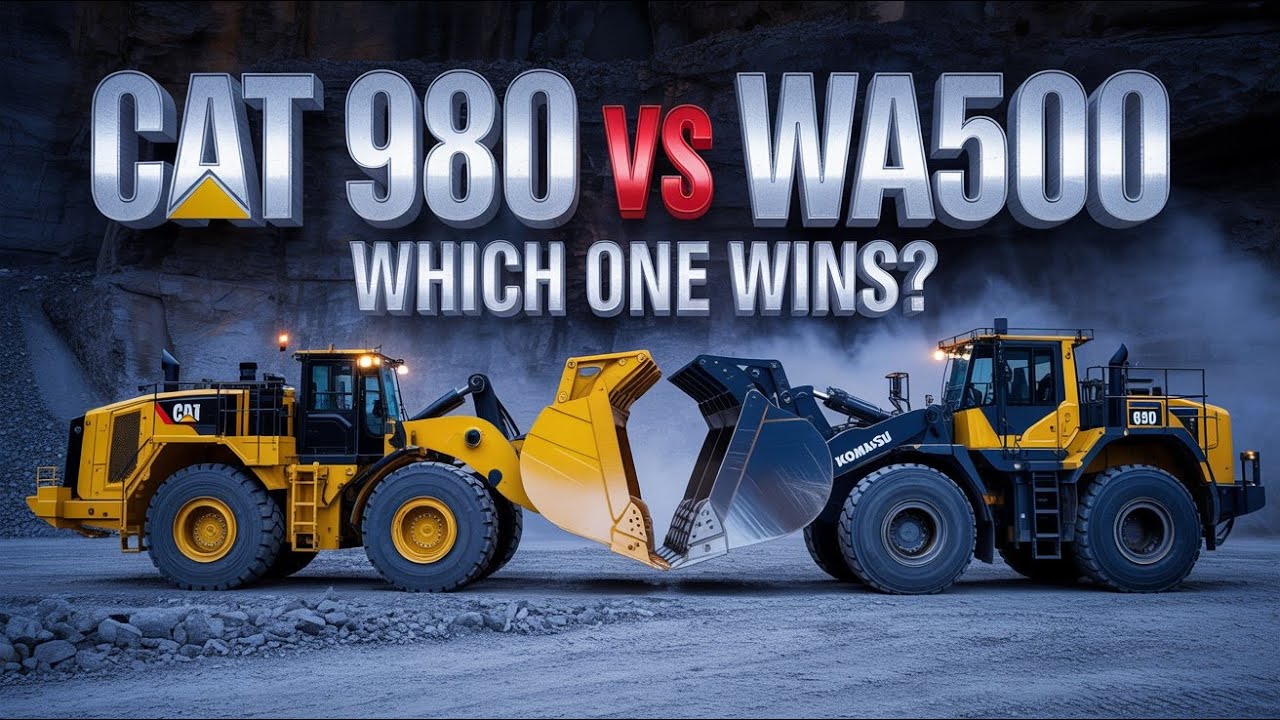 Caterpillar 980 против Komatsu WA500: битва лицом к лицу.