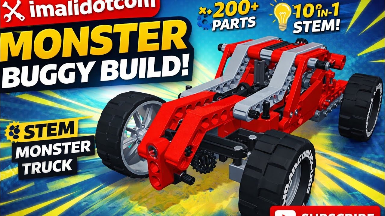 🔥 Monster Buggy Build! 10-in-1 STEM Monster Truck | Clementoni Mechanics Lab #imalidotcom