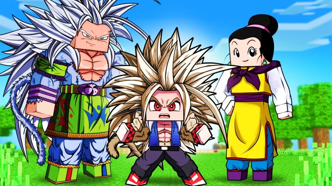 A FAMÍLIA GOKU SUPER SAIYAJIN 5 e CHICHI no DRAGON BALL SUPER Minecraft