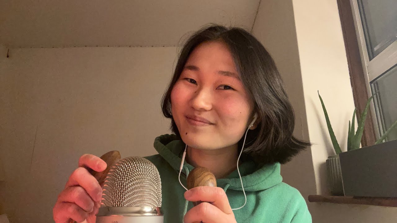 ASMR gentle rambles w/ wooden spoons, scribbles & card sounds