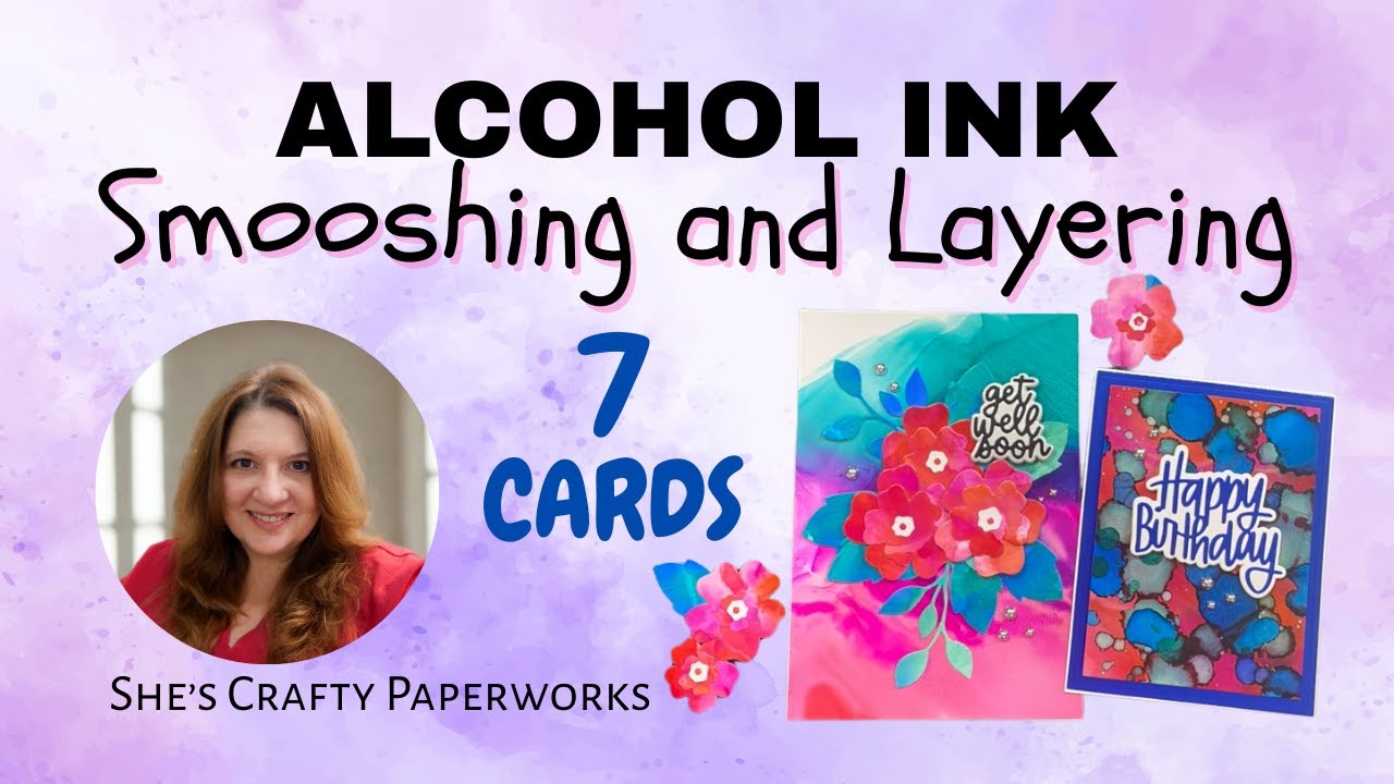 Alcohol Ink Smooshing on Glossy Cardstock | Cardmaking