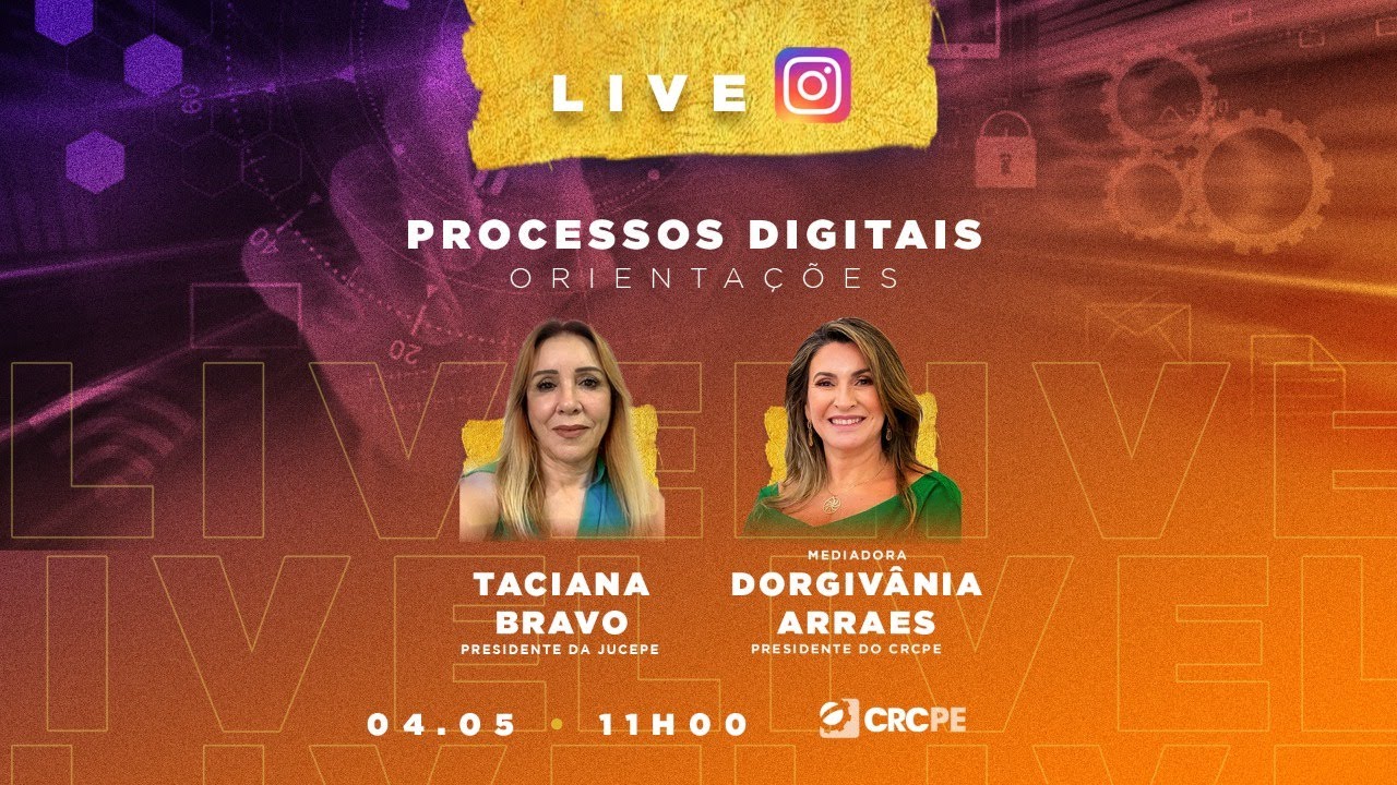 Live CRCPE | Processos Digitais - Orientações - JUCEPE