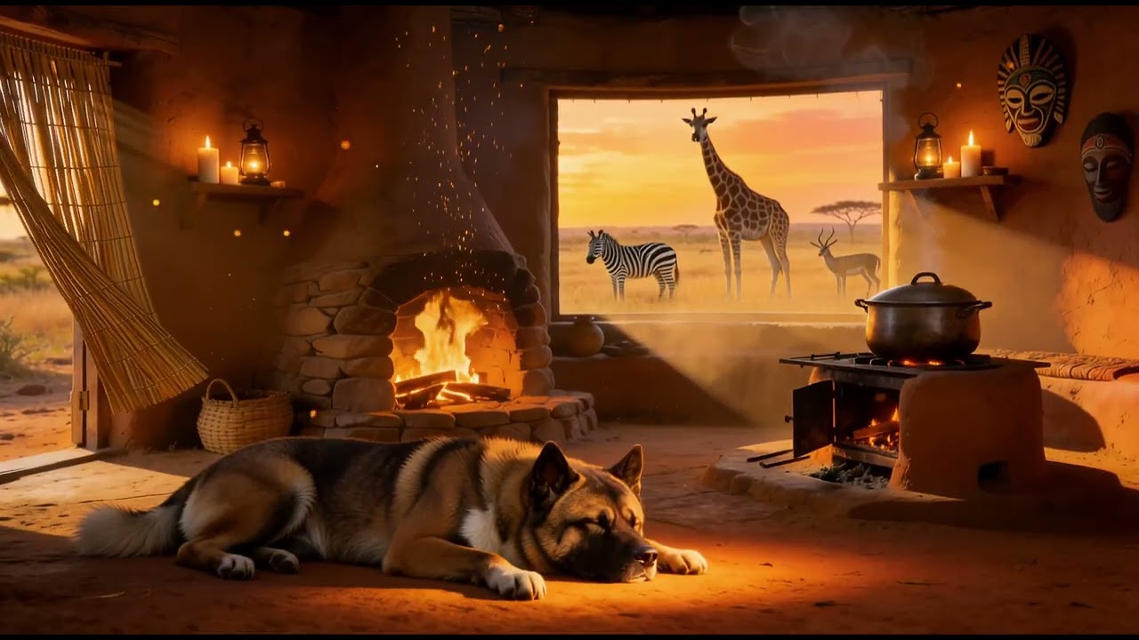 African Mystic Vibes – 3-Minute Song Extended (2h40 Loop) | Magic the Akita & Friends