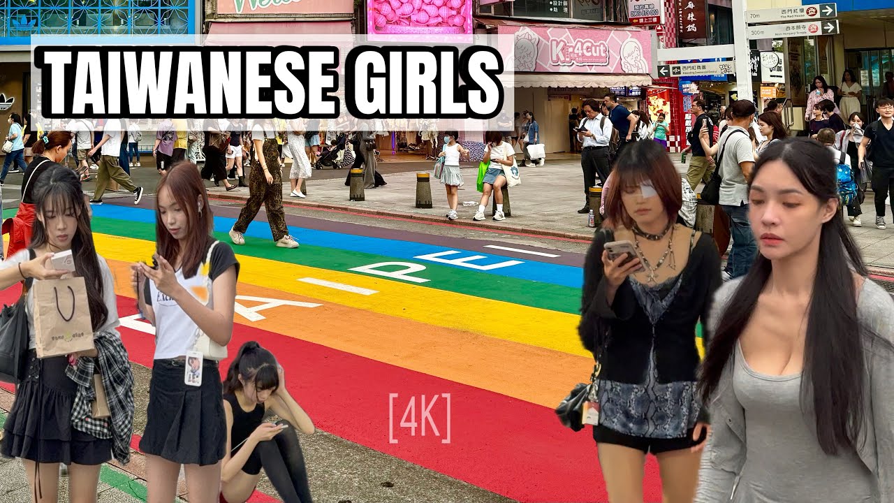 CRAZIEST Taiwan REALITY: Pretty Girls on Busy LGBT Walking Street in Taipei city | NIGHTLIFE Tour 4K