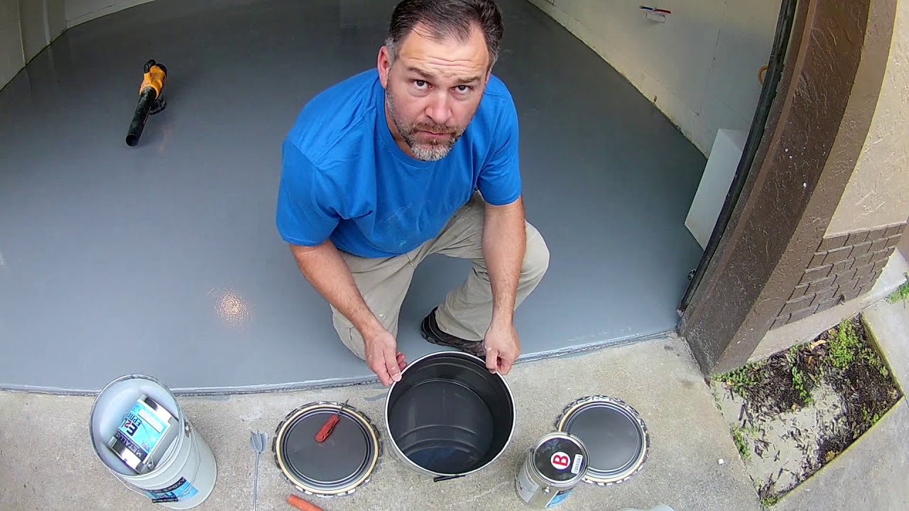 1-я часть Установка металлической эпоксидной смолы на полу гаража.