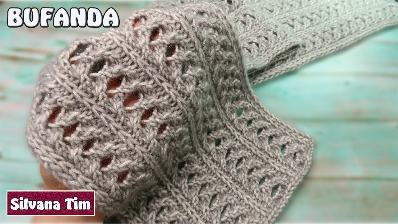 Exclusivo! 🧣 BUFANDA a Dos Agujas paso a paso / Cómo tejer una bufanda