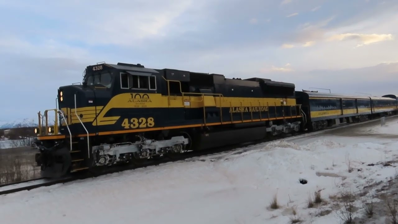 Hurricane Turn Train Northbound at Wasilla 2/5/26