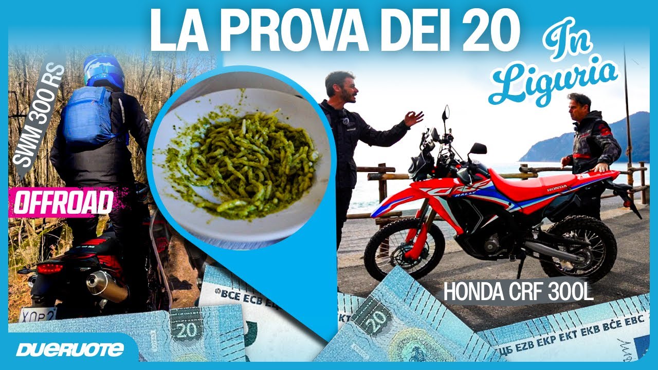 La prova dei 20 euro #3- SWM RS300 VS Honda CRF300Rally #discovering #Liguria #food #moto #adventure