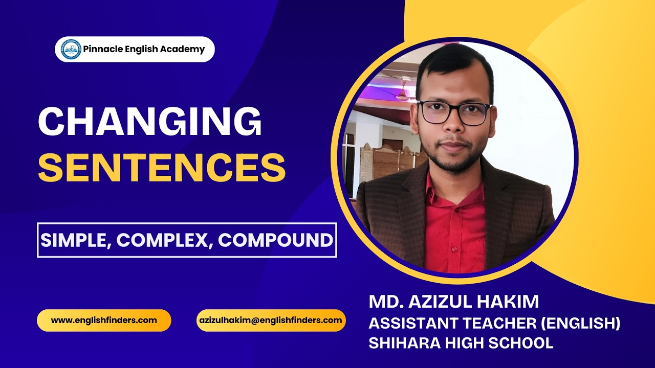 Changing Sentences | Simple, Complex and Compound | Part: 3 | Pinnacle English Academy