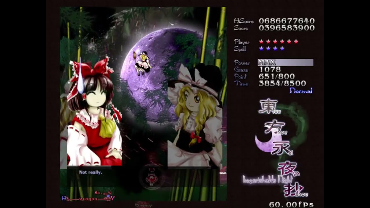 Touhou 8 ~ Imperishable Night - 1cc Normal (Route A) as Border Team
