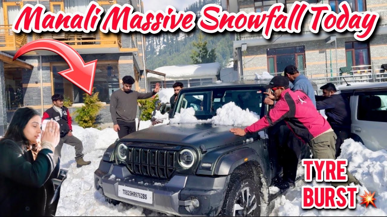 Manali Me Powerful Snowfall/Snowstorm😰😰 Fas Gaye Buri Tarah🌨️ ROADS BLOCKED🚫 - Kirti Mehra 