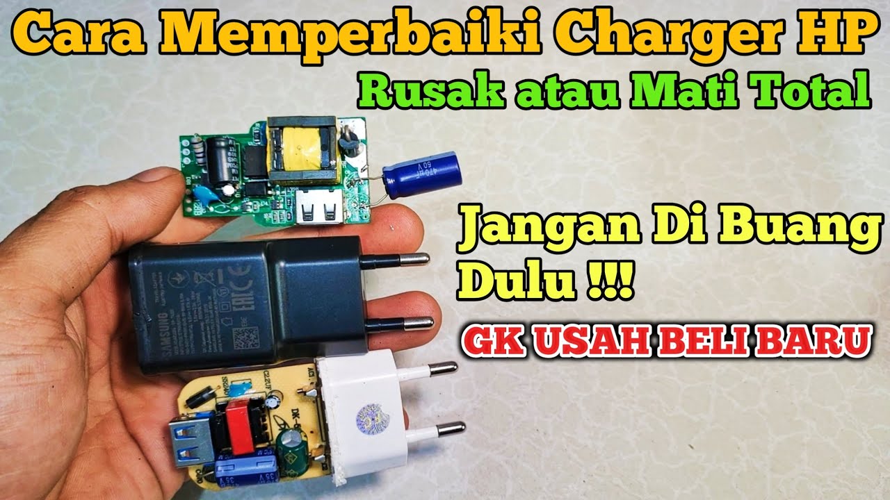 🔴Cara memperbaiki CHARGER HP yang rusak mati total