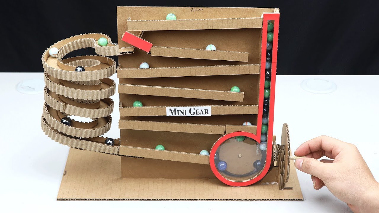 How to Make Marble Run Machine no DC motor