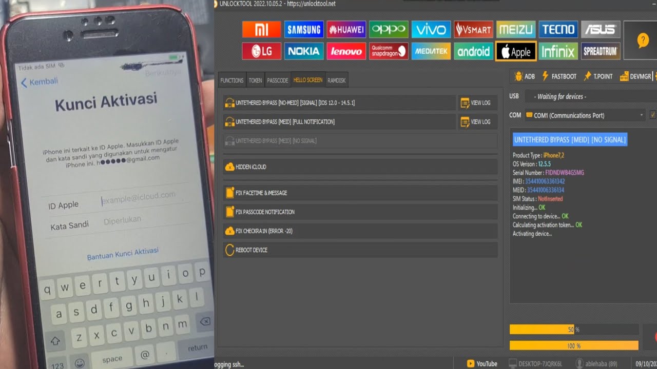 bypass icloud iPhone 6 via unlocktool
