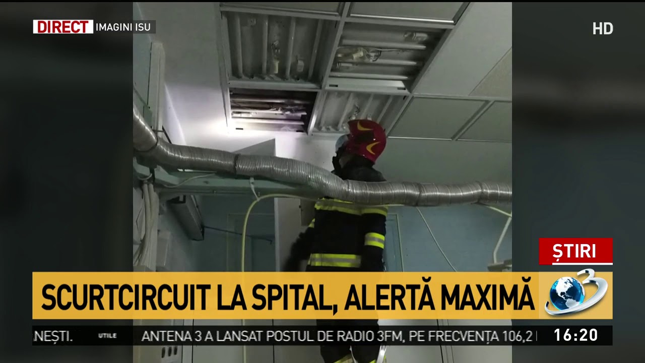 Un foc a izbucnit în blocul operator al unui spital din Cluj exact când un pacient intra în opera