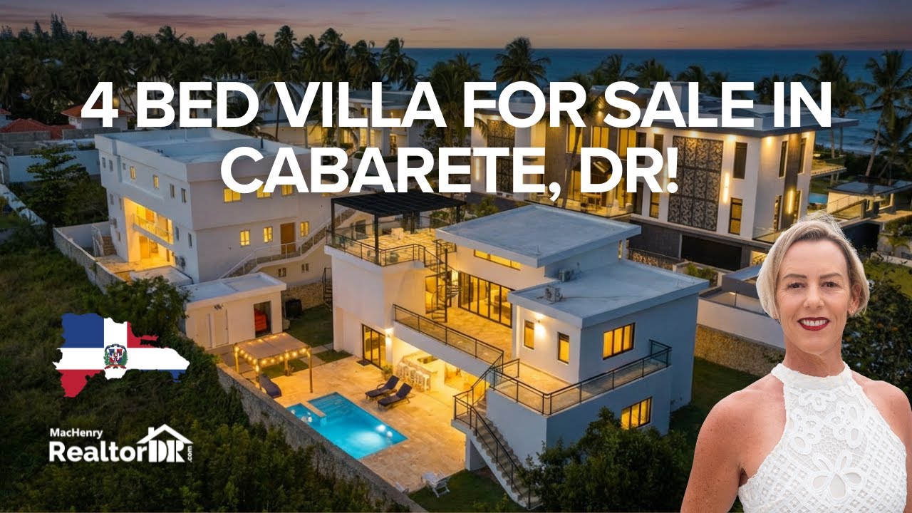 FOR SALE TURN-KEY 4 BEDROOM VILLA WITH OCEAN VIEWS | IN CABARETE, DOMINICAN REPUBLIC-WITH FINANCING!