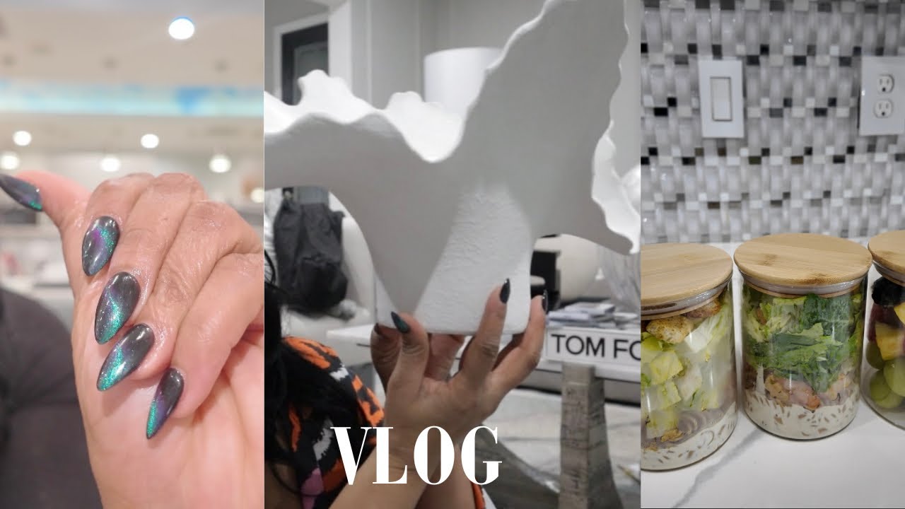 HIGH END DECOR AT HOMEGOODS! + HEALTHIER LIFESTYLE! + MEAL PREP! + VIRAL SALAD RECIPE + CHROME NAILS