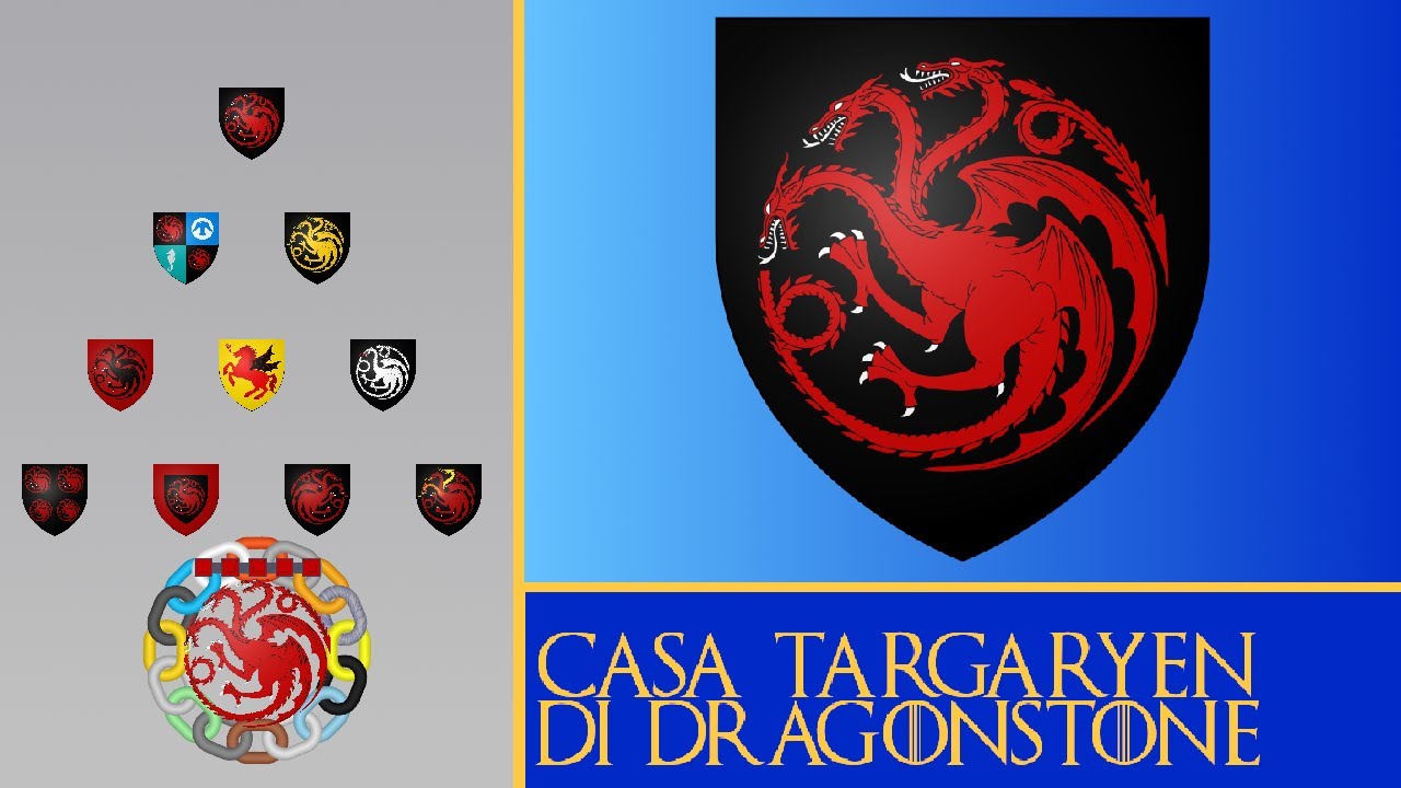 Gli Araldi di Westeros- Tre Teste ha il Drago, Casa Targaryen di Dragonstone