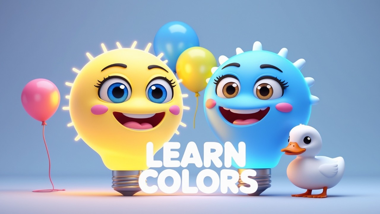 5 Little Ducks 🦆 | Light or Dark ⚪⚫ | Color Balloons 🎈 | Learn Colors | Lumi & Blue