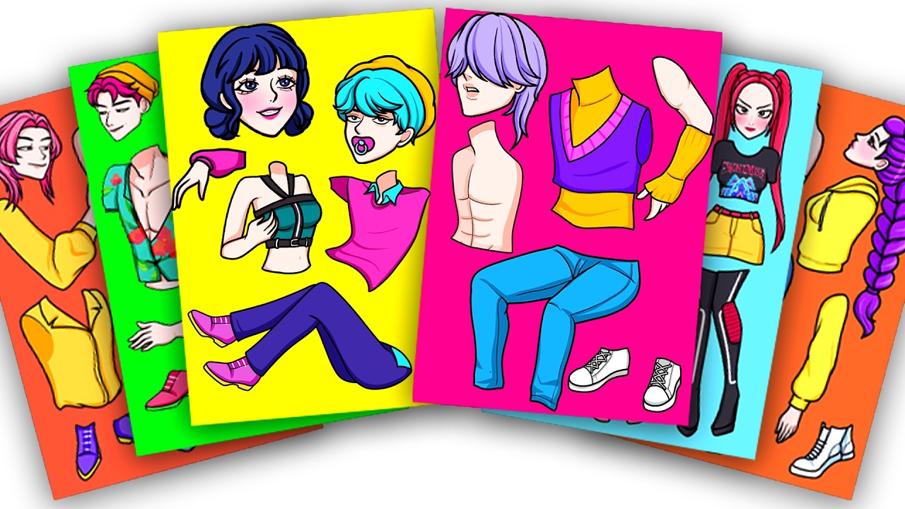 TRIANGLE LOVE of HUNTRIX ZOEY and SAJA BOYS - KPOP DEMON HUNTERS | sticker book diy