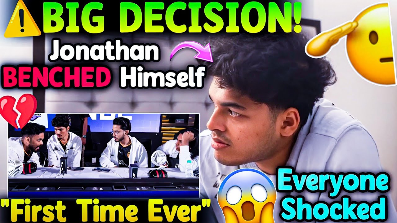 BIG DECISION By Jonathan🫡 Benched Himself😱 Everyone Shocked🤯 Manya Challenge Saumraj😳