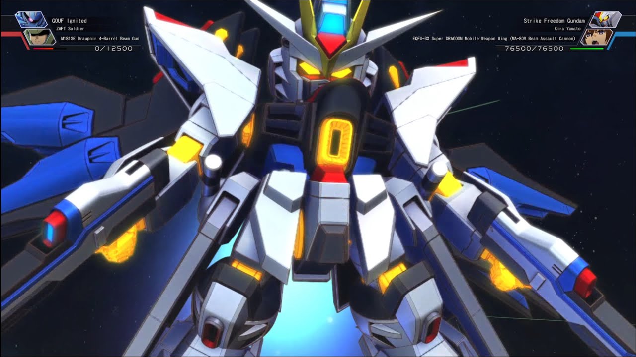 Semua Serangan Strike Freedom Gundam (Kira Yamato White Uniform) - SD Gundam G Generation Cross rays