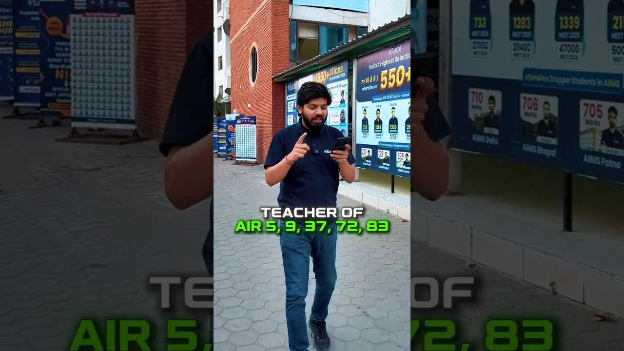 Physics LEGEND Revealed 🔥 Teacher of AIR 5, 9, 37, 72, 83💀| NEET 2208 #shorts #esaral #neet