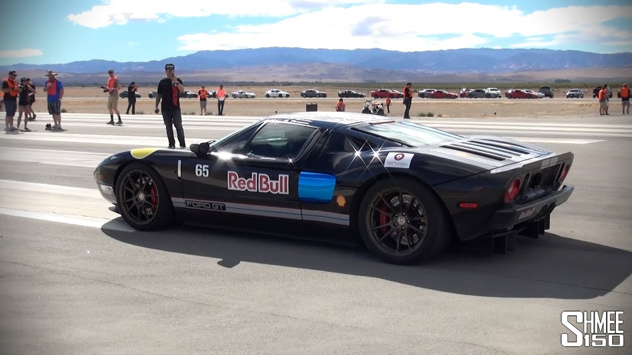 2000-сильный Twin Turbo Ford GT — Burnout и Drag Racing