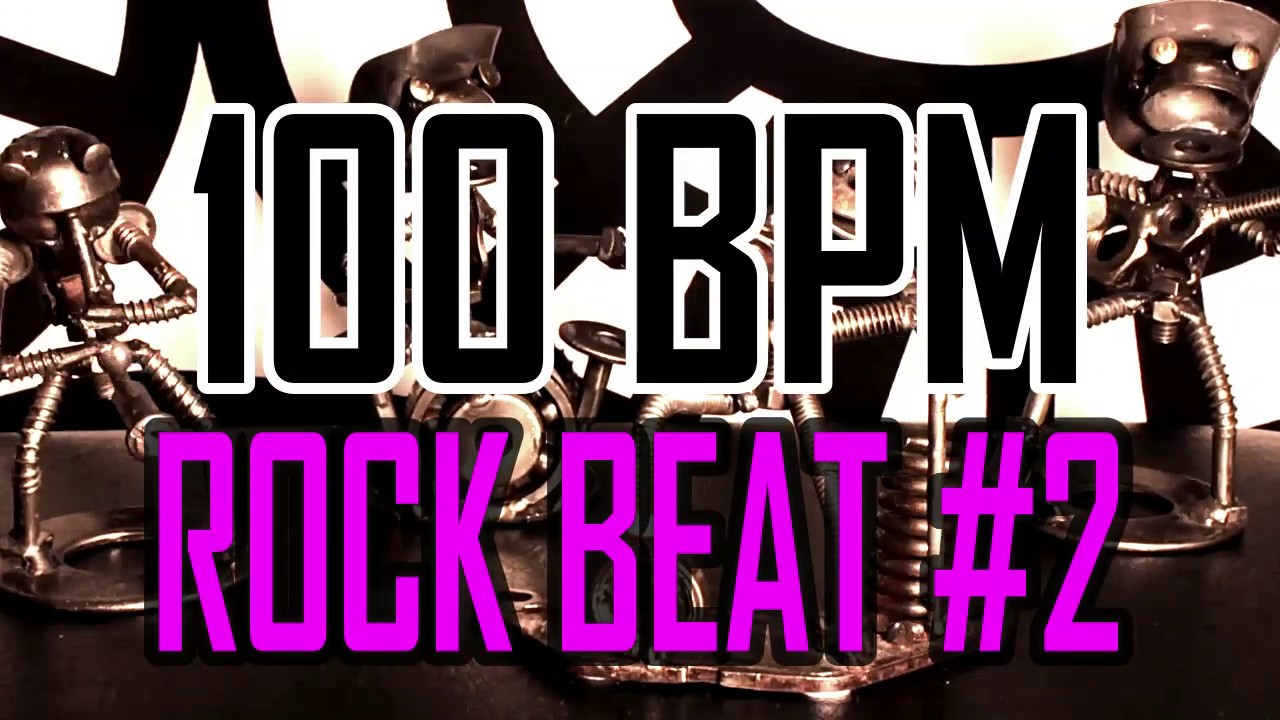 100 BPM - Rock Beat #2 - 4/4 Drum Beat - Drum Track