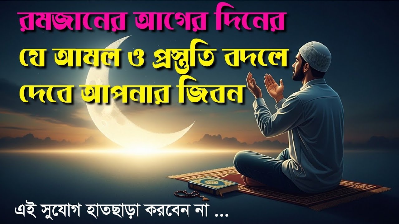 রমজানের আগের দিনের আমল,  যা করলে বদলে যাবে পুরো মাস ||18 februari - 2026 